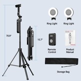 yAyusi Auto Face Tracking Statief 360° Rotatie met Licht