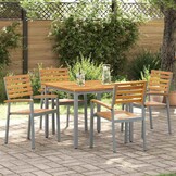 vidaXL Tuinstoel 4 st Bruin Massief Acaciahout Stapelbaar