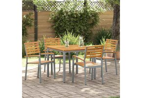 vidaXL Tuinstoelen 4-delig Bruin Massief Acaciahout Stapelbaar - 35% Korting