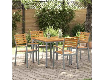 vidaXL Tuinstoel 4 st Bruin Massief Acaciahout Stapelbaar