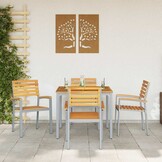 vidaXL Tuinstoel 4 st Bruin Massief Acaciahout Stapelbaar
