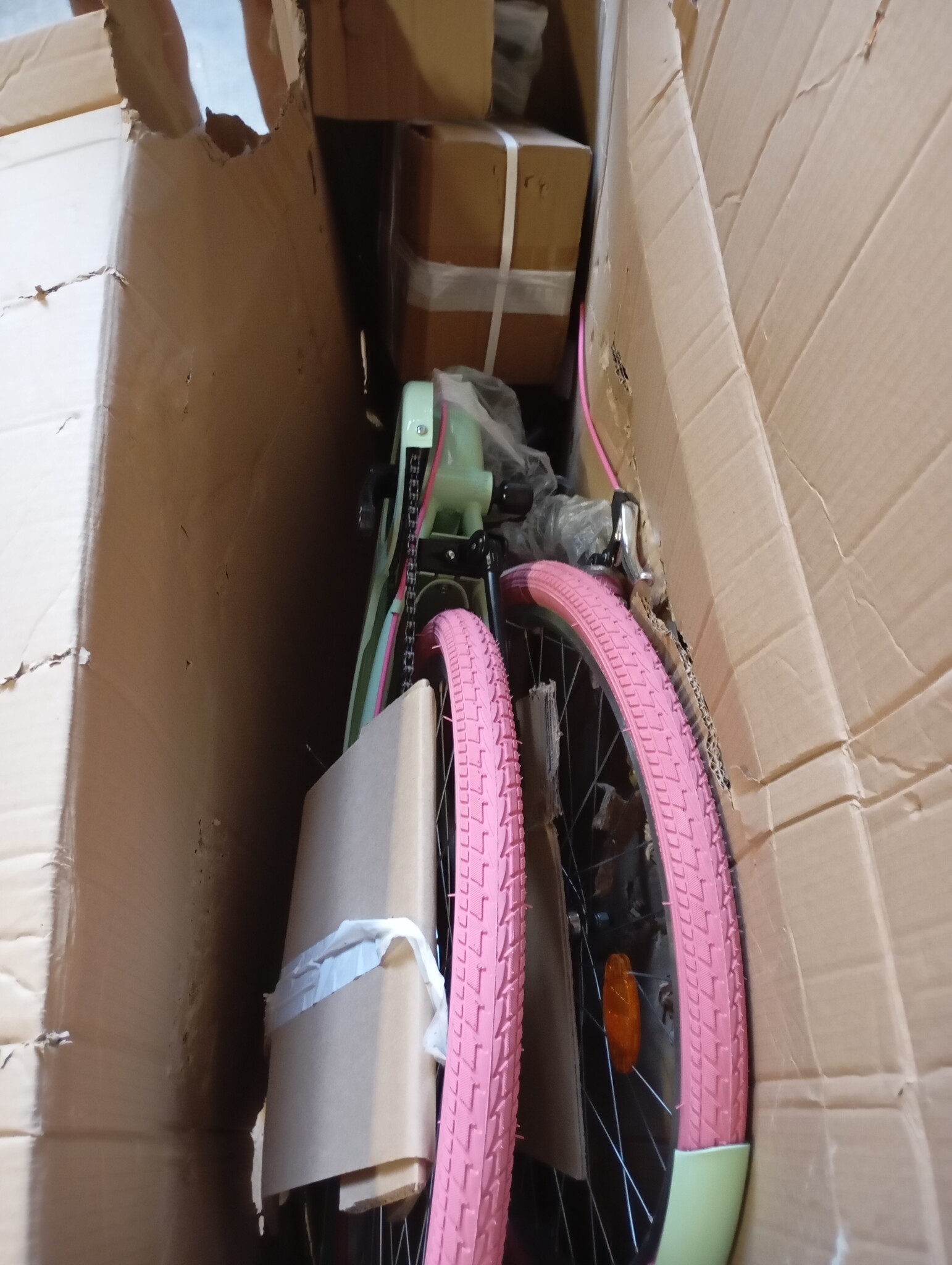 Meisjesfiets - 26 inch - met 7 versnellingen - mintgroen roze