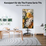 Mobiele standaard op wielen voor tv's van 23 tot 60 inch, tv-trolley met verstelbare hoogte en helling, maximale VESA-compatibiliteit van 400 x 400 mm, tot 35 kg, rotatie bij