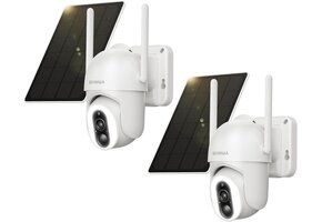 2x Buiten Bewakingscamera 2K 360° met Zonne-energie & Accu - 34% Korting!