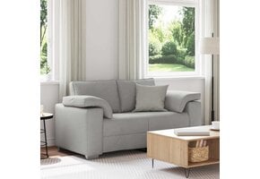 Moderne Loveseat Bank Wolkengrijs Stof - 35% Korting