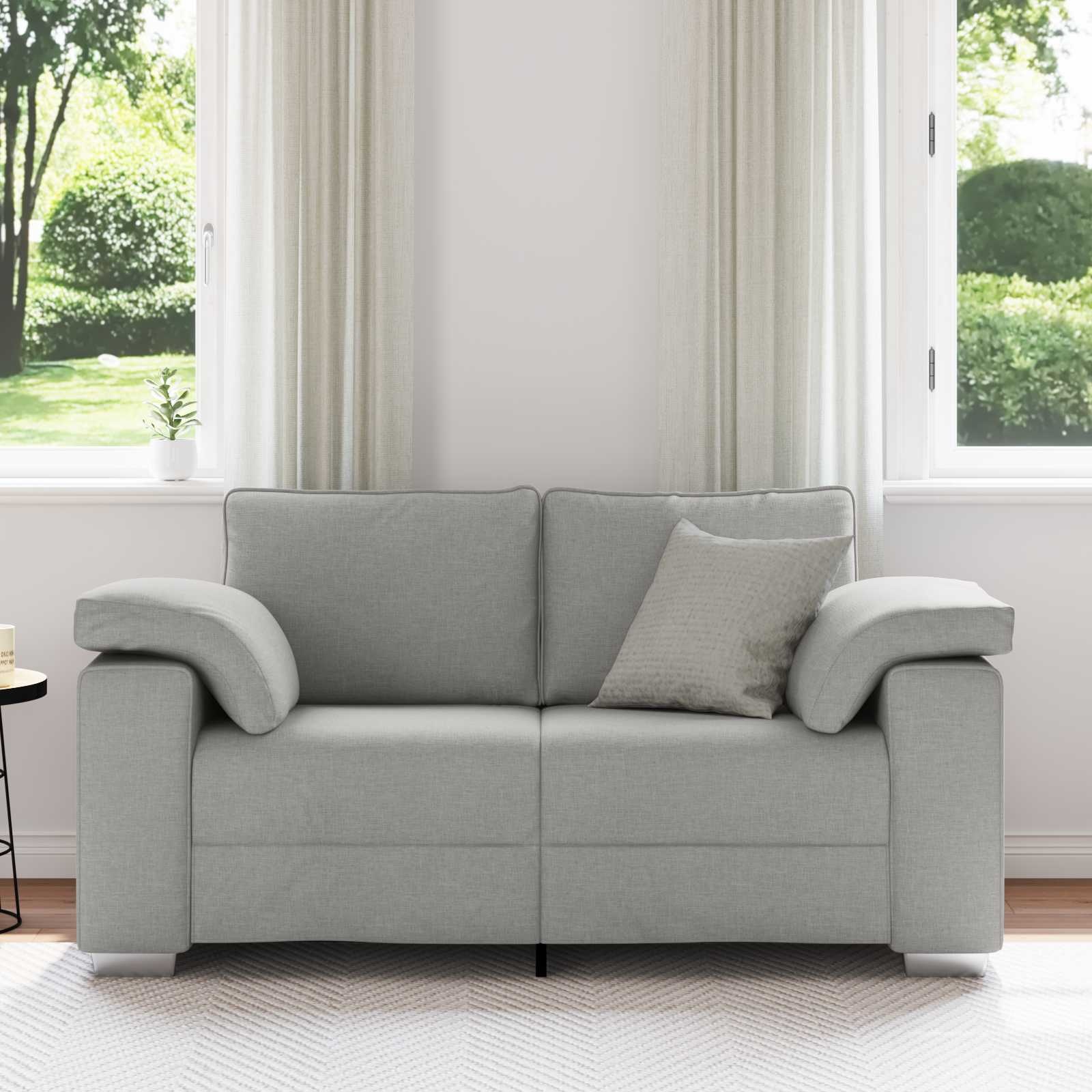vidaXL Loveseat Wolkengrijs 160 cm Stof