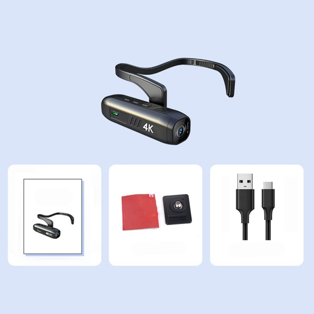 Andoer 4 K 30 FPS Hoofd Gemonteerde Camera Draagbare WiFi Video Camera Camcorder Webcam 120 ° Groothoek Lens Anti-shake Ingebouwde Batterij APP Controle voor Vlog Video Opname