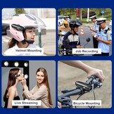 Andoer 4 K 30 FPS Hoofd Gemonteerde Camera Draagbare WiFi Video Camera Camcorder Webcam 120 ° Groothoek Lens Anti-shake Ingebouwde Batterij APP Controle voor Vlog Video Opname