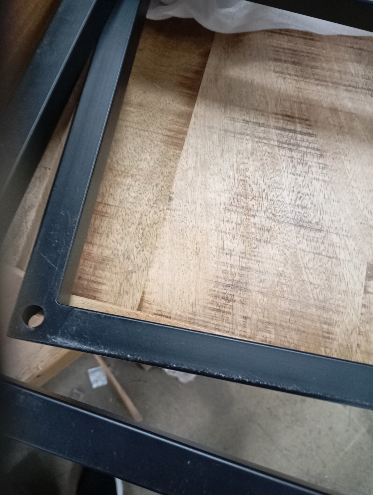 vidaXL Bijzettafel met plank Bruin 35 x 35 x 45 cm massief mangohout