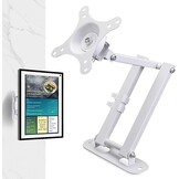 Universele TV & Monitor Muurbeugel (10-32") - Draaibaar & Verstelbaar - Wit - 33% Korting