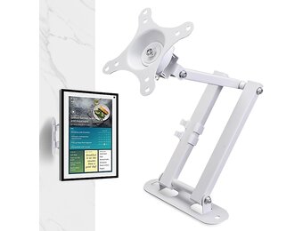 Universele TV & Monitor Muurbeugel (10-32") - Draaibaar & Verstelbaar - Wit - 33% Korting
