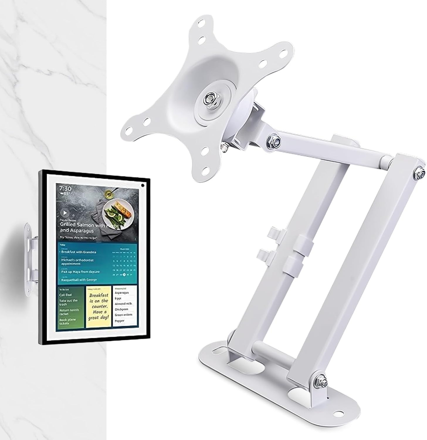 Universele TV & Monitor Muurbeugel (10-32") - Draaibaar & Verstelbaar - Wit - 33% Korting