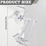 Universele TV & Monitor Muurbeugel (10-32") - Draaibaar & Verstelbaar - Wit - 33% Korting