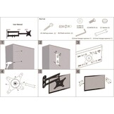 Universele TV & Monitor Muurbeugel (10-32") - Draaibaar & Verstelbaar - Wit - 33% Korting