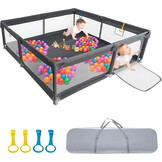 Babybox Wasbaar Grijs-Zwart 150x150 cm - 34% Korting