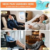 Draadloos Nekmassagekussen met Warmtefunctie Kloptechniek Blauw 22x20x11 cm - 33% Korting