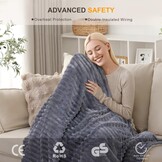 Elektrische Deken Grijs 160x130 cm - 9 Warmtestanden - 34% Korting