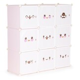 Roze Speelgoedkast met 9 Deuren - 110x110x37 cm - Snuitjes Design