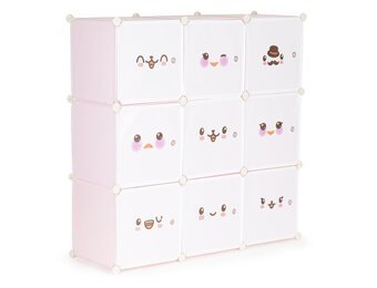 Roze Speelgoedkast met 9 Deuren - 110x110x37 cm - Snuitjes Design