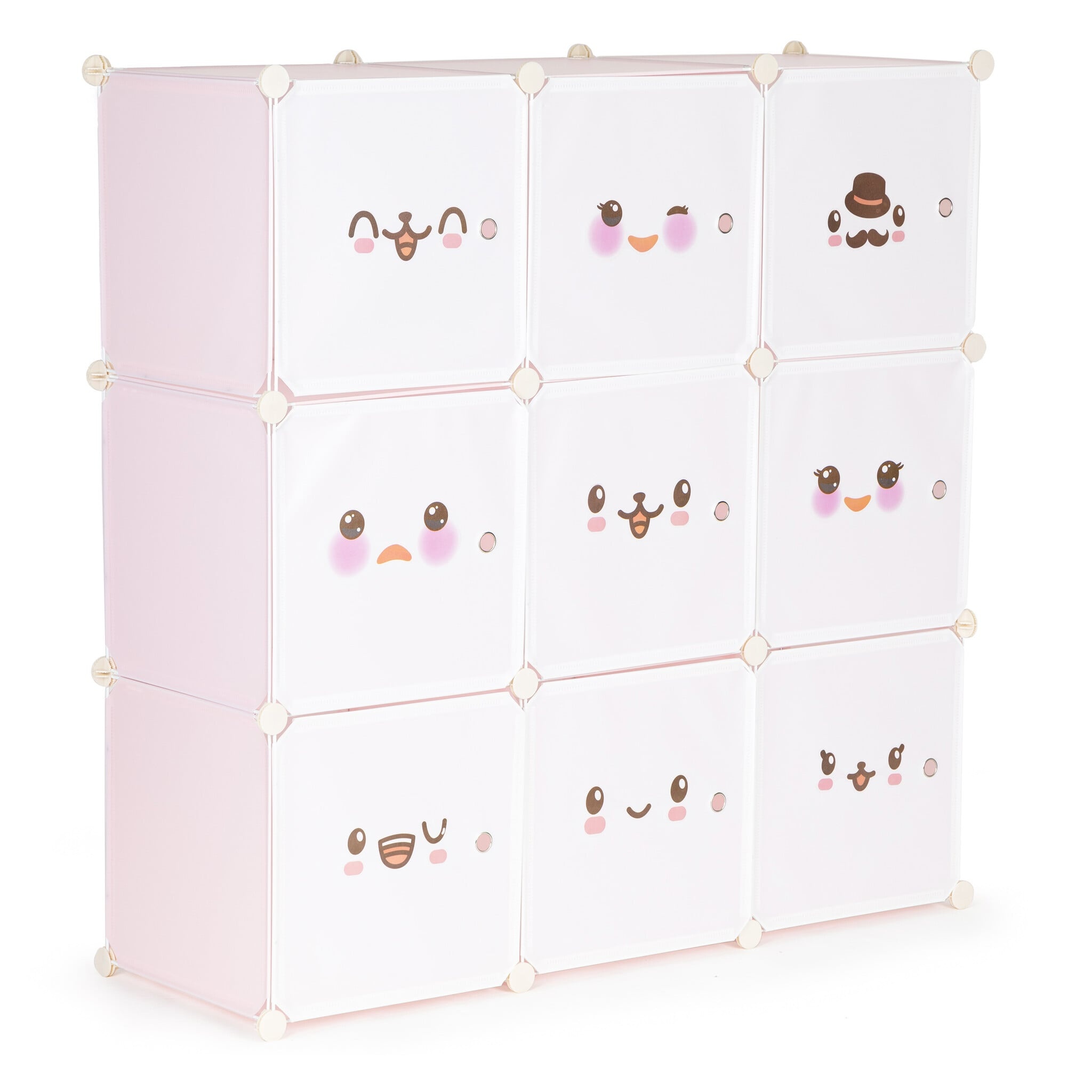 Roze Speelgoedkast met 9 Deuren - 110x110x37 cm - Snuitjes Design