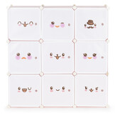 Roze Speelgoedkast met 9 Deuren - 110x110x37 cm - Snuitjes Design