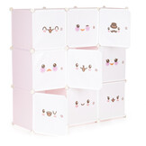 Roze Speelgoedkast met 9 Deuren - 110x110x37 cm - Snuitjes Design