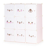 Roze Speelgoedkast met 9 Deuren - 110x110x37 cm - Snuitjes Design