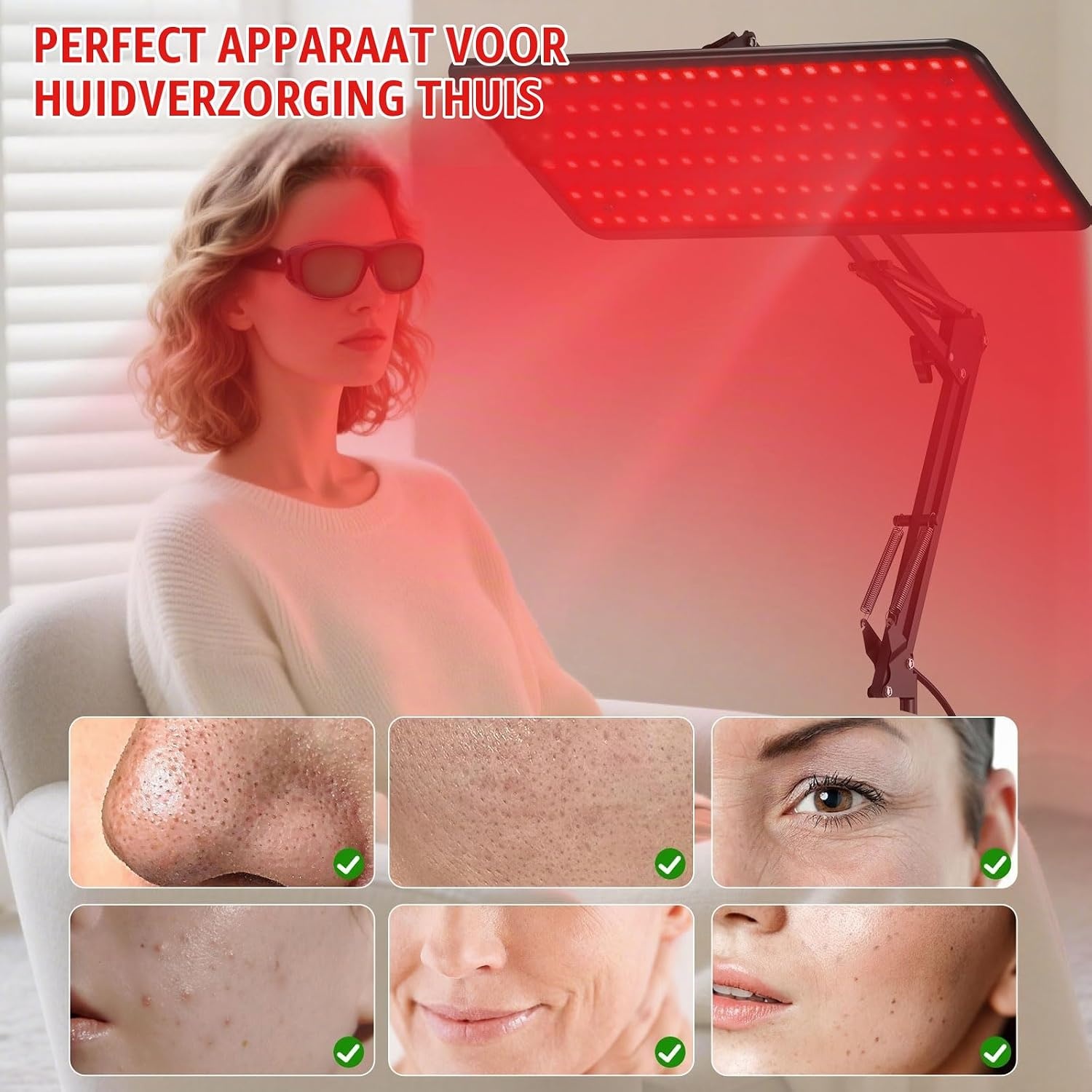 Roodlicht Therapie Paneel - Gezicht & Lichaam - 34% Korting
