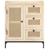 Dressoir Massief Mangohout & Riet 60x35x70 cm - 59% Korting