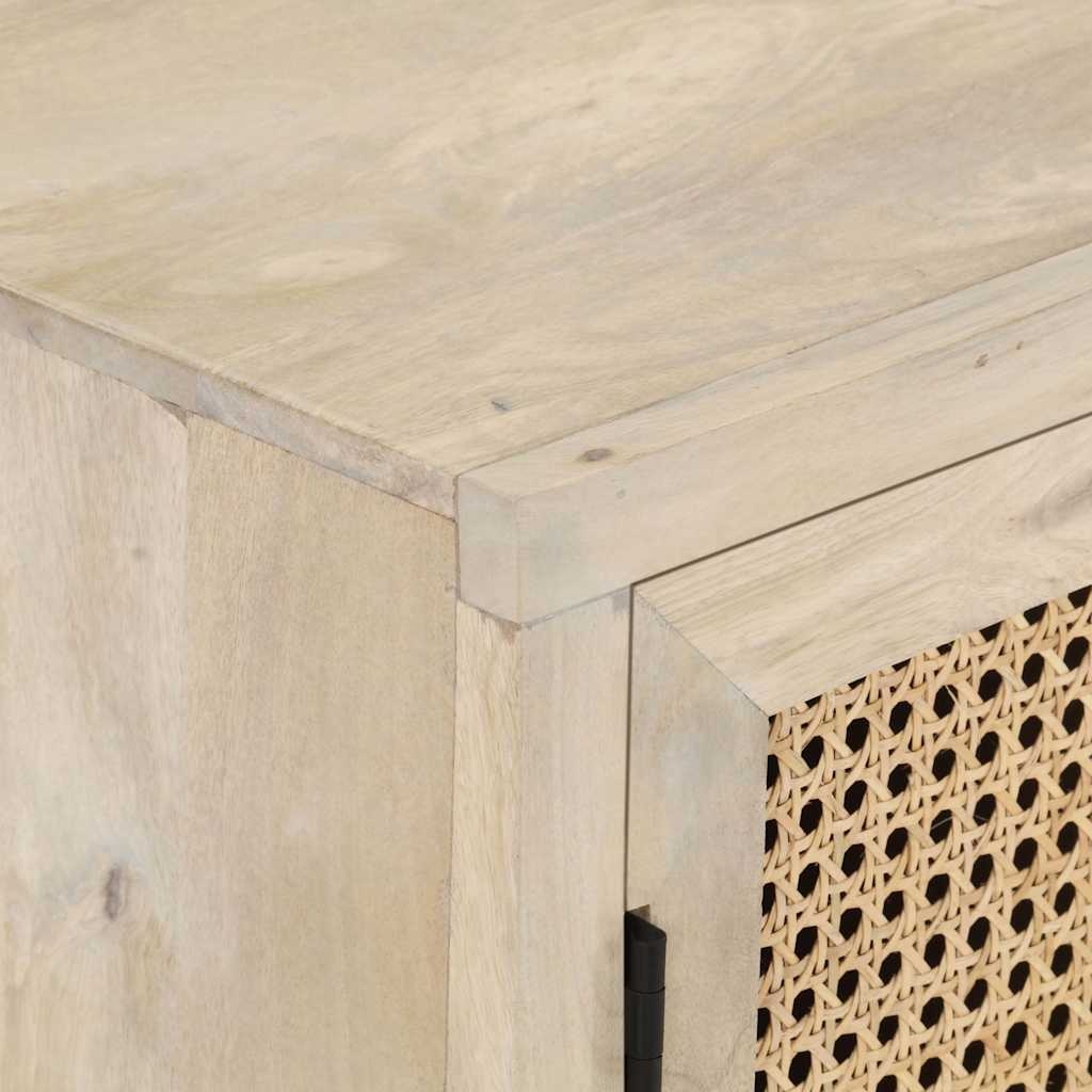 Dressoir Massief Mangohout & Riet 60x35x70 cm - 59% Korting