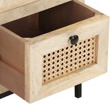 Dressoir Massief Mangohout & Riet 60x35x70 cm - 59% Korting