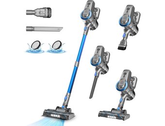 Draadloze Steelstofzuiger 28000 Pa, 175W, 55min, Tapijt & Harde Vloeren, Dierenharen - 34% Korting