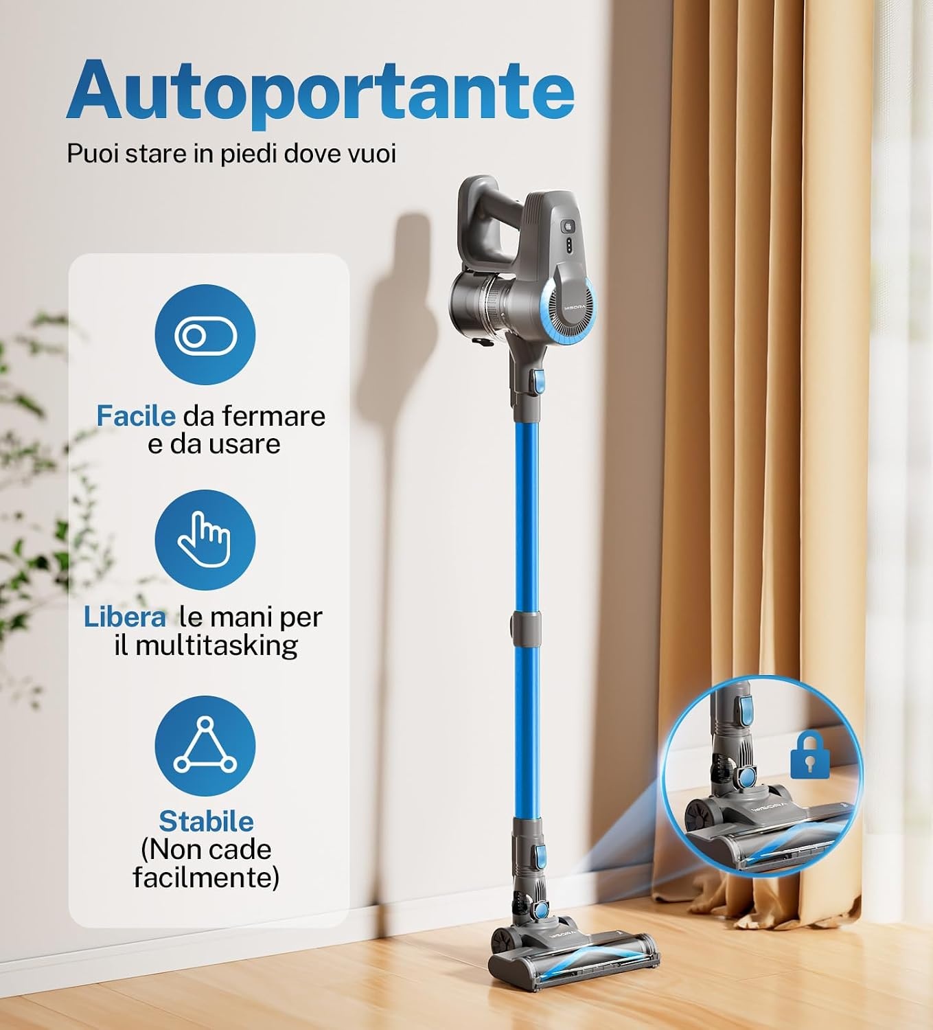 Draadloze Steelstofzuiger 28000 Pa, 175W, 55min, Tapijt & Harde Vloeren, Dierenharen - 34% Korting