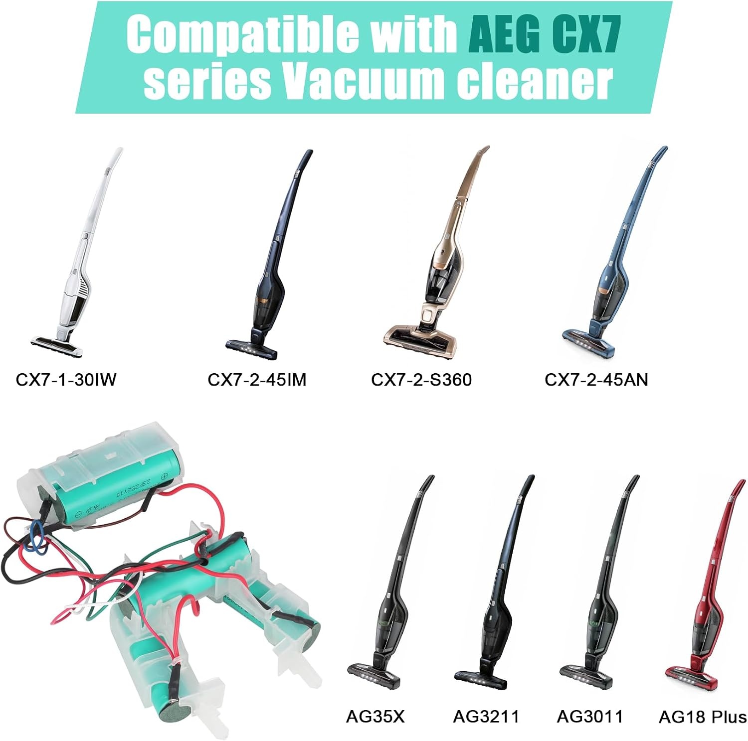Krachtige 18V 3000mAh Accu voor Electrolux AEG CX7 - 34% Korting