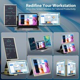 Draagbare Triple Monitor 15.6" FHD 1080P IPS 120% sRGB - 35% Korting