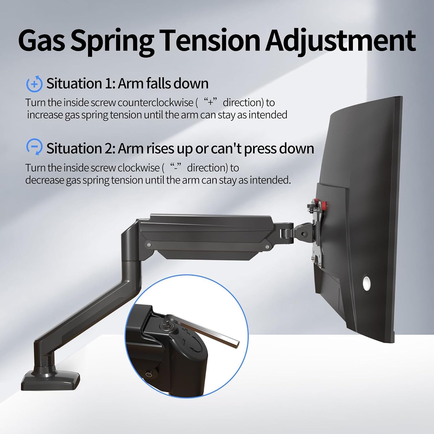 Monitorarm met Gasveer - 13-32 inch - Zwart - 33% Korting