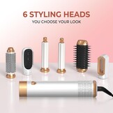 Haarstyler 6-in-1 Wit 1000W | Heteluchtborstel & Föhn 34% Korting