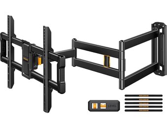 TV-wandbeugel 42-84" 94cm Arm, Draaibaar 90°, Tot 68kg (34% Korting)