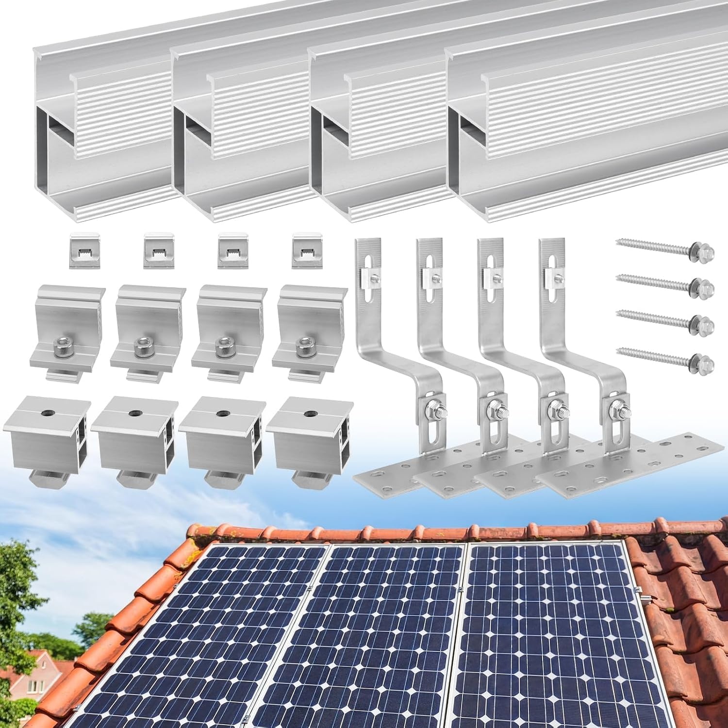 Zonnepaneelhouder Set Pannendak Verstelbaar - 34% Korting