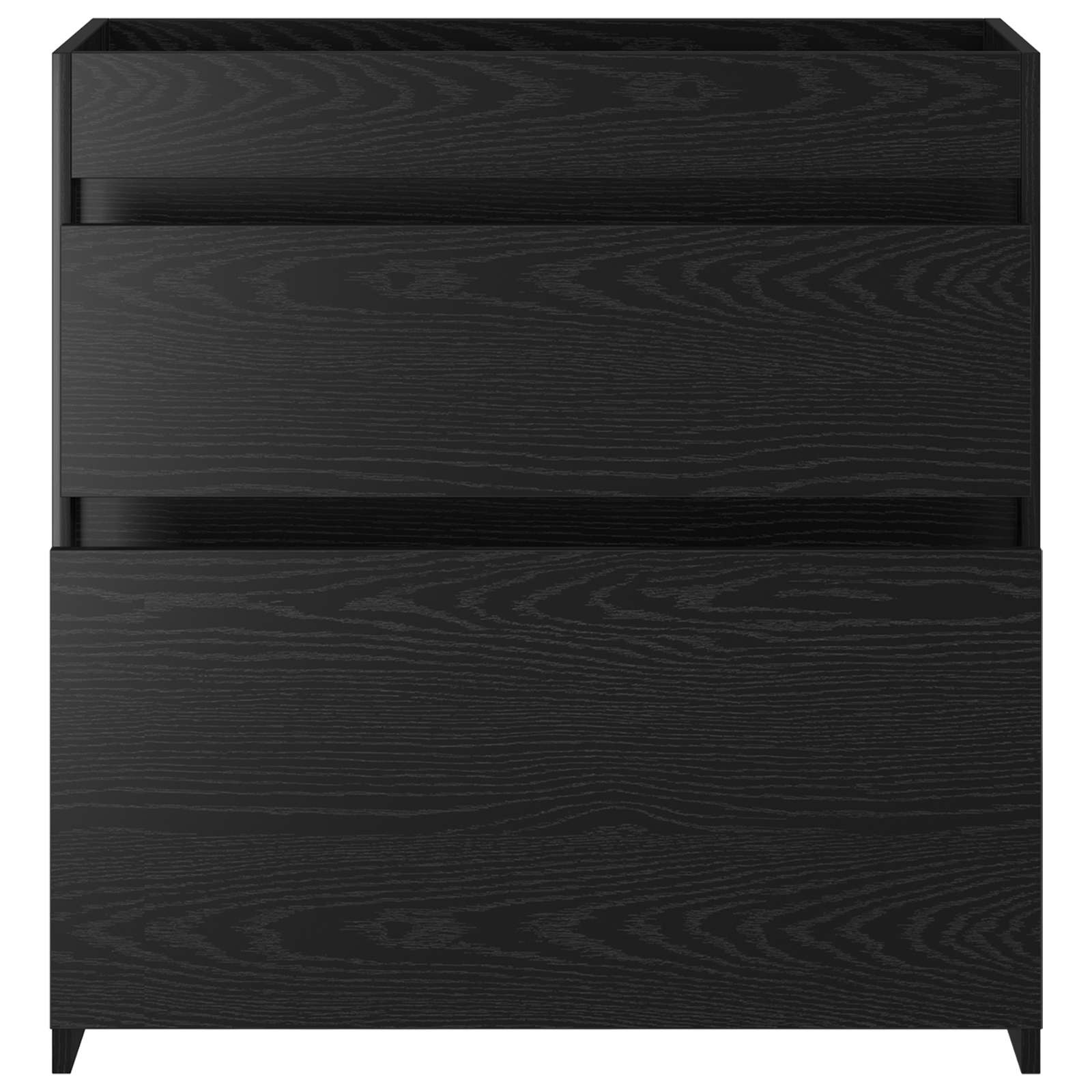 Badkamer Kast Onder Wasbak Zwart Eiken 78.5x37.5x81 cm - 54% Korting