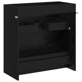 Badkamer Kast Onder Wasbak Zwart Eiken 78.5x37.5x81 cm - 54% Korting