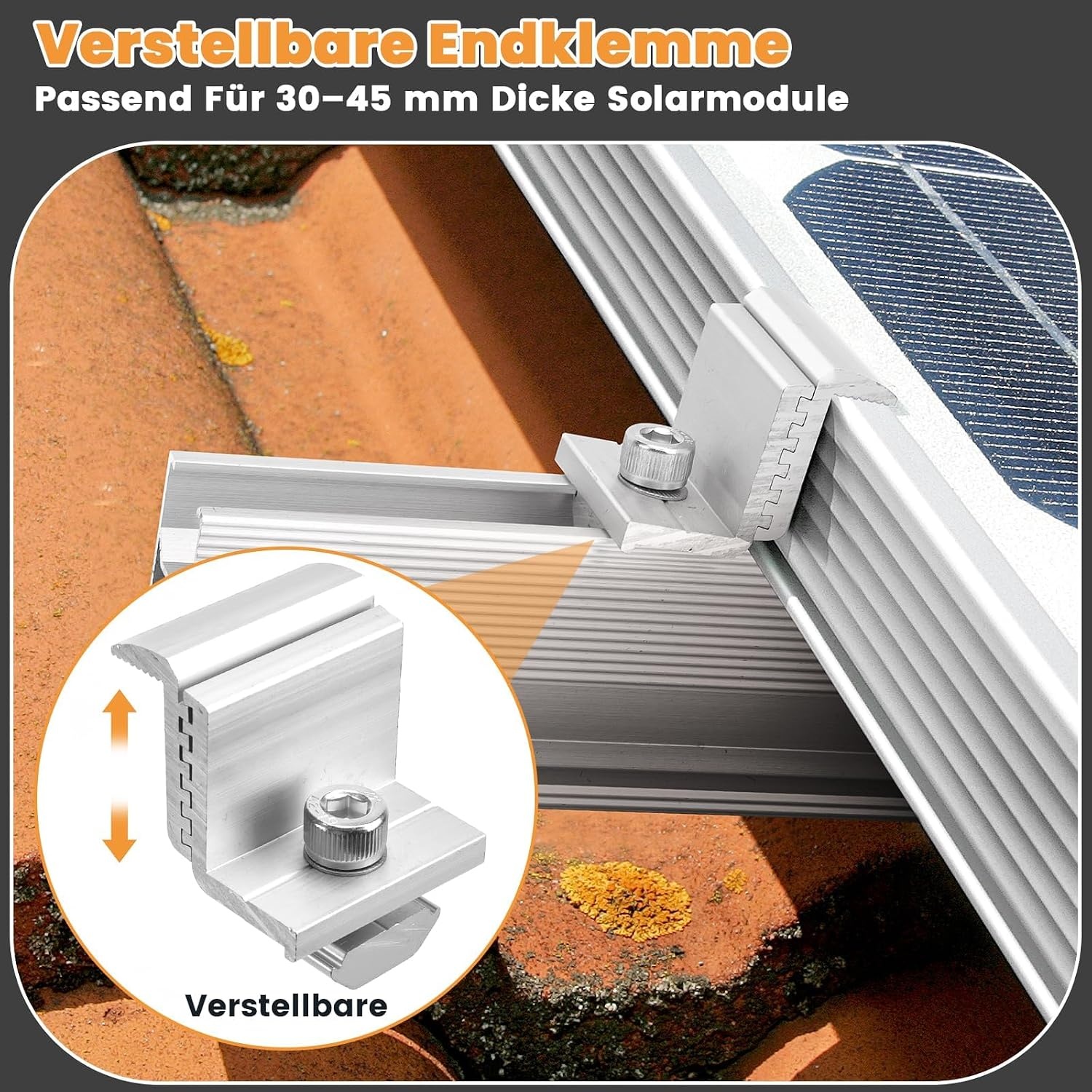 Montageset Zonnepanelen voor Dakpannen (2 stuks) - Aluminium & Staal - 34% Korting