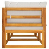 vidaXL Hoekbanken 2x, Acaciahout, Lichtgrijs, 35% Korting