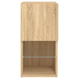 TV-meubel met LED-verlichting Sonoma Eiken - 30,5x30x60 cm - 34% Korting