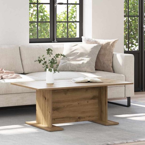 vidaXL Salontafel Artisanaal Eikenhout 103,5x60x40cm - 33% Korting