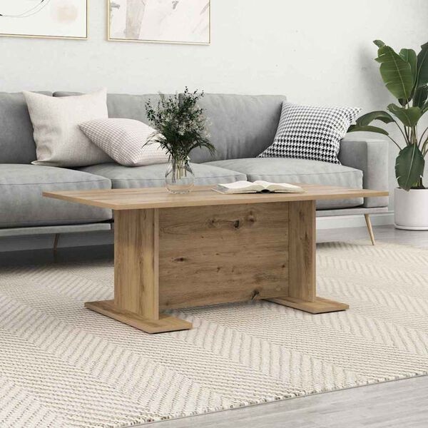vidaXL Salontafel Artisanaal Eikenhout 103,5x60x40cm - 33% Korting
