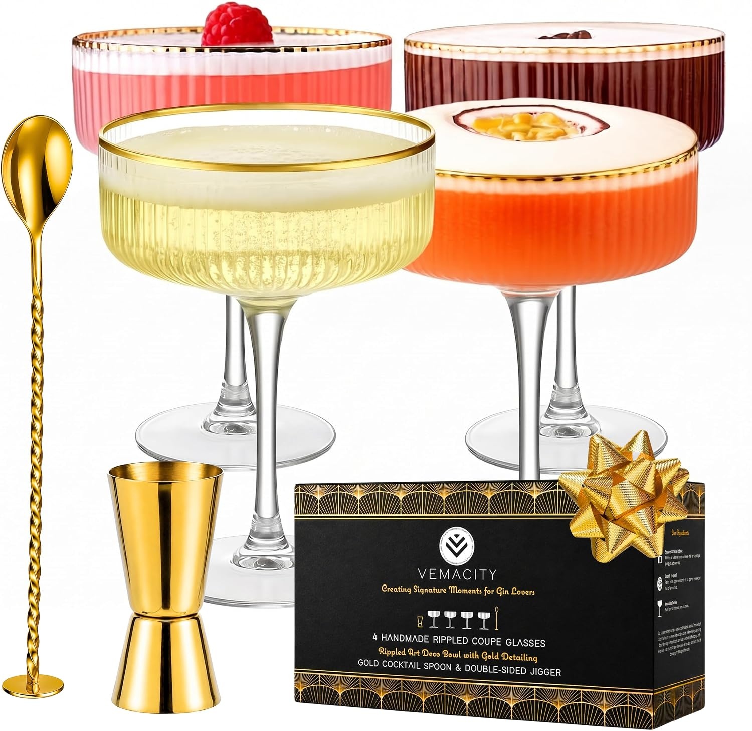 Espresso Martini Glazen Set van 4 (34% korting)