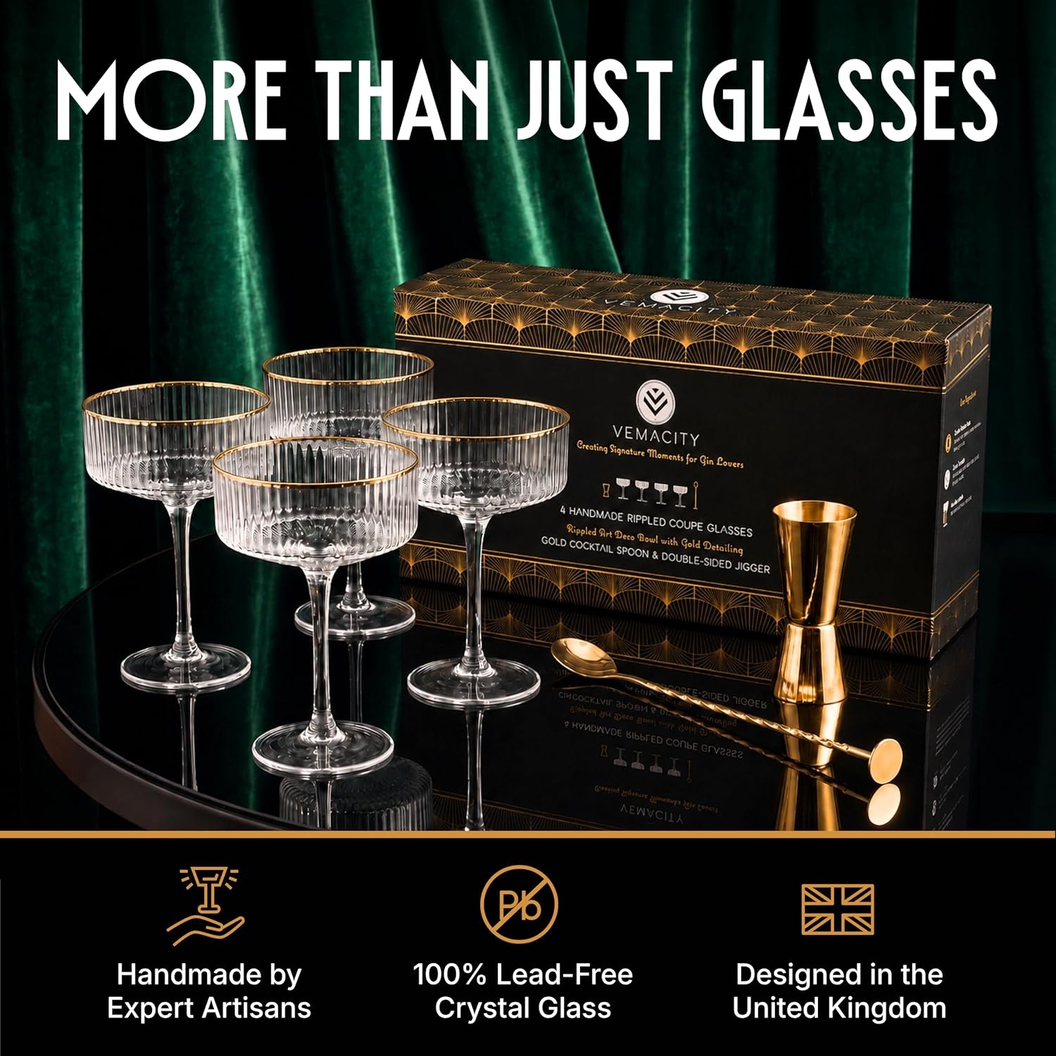 Espresso Martini Glazen Set van 4 (34% korting)
