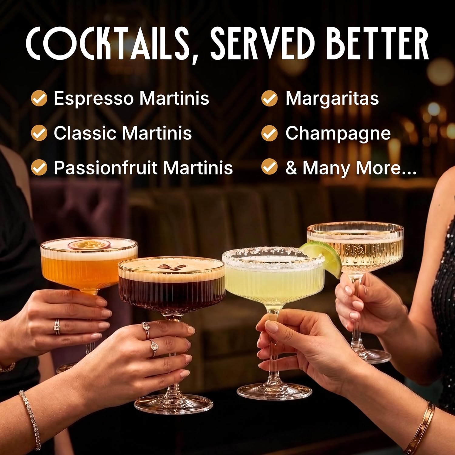 Espresso Martini Glazen Set van 4 (34% korting)