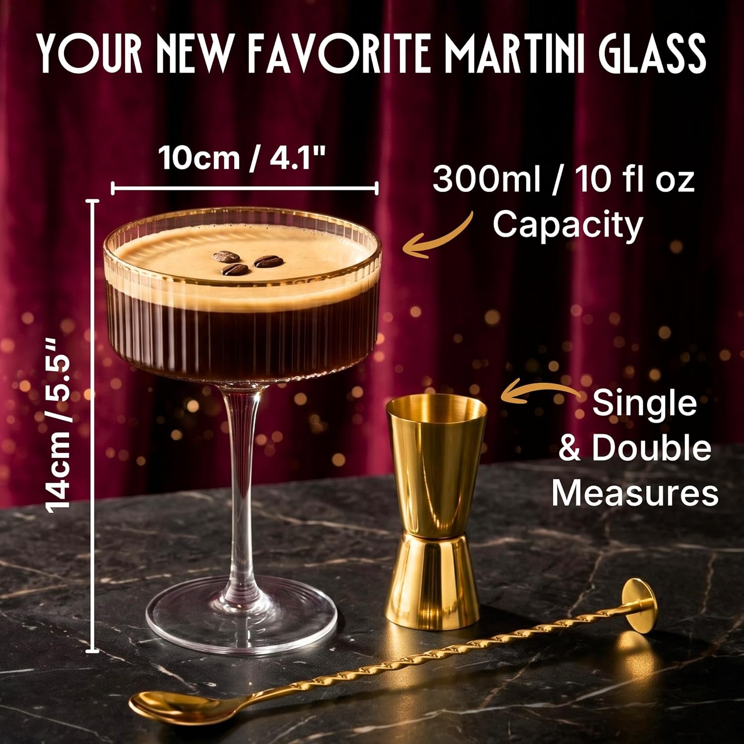 Espresso Martini Glazen Set van 4 (34% korting)